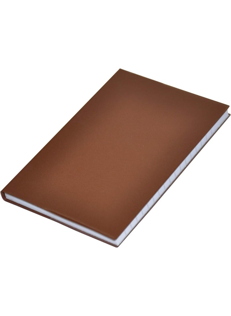 FIS PVC Cover Notebook, 96 Sheets, 192 Pages, A6 Size, Single Line, Brown - FSNBA62QPVCBR, 5-Pieces - Image 2